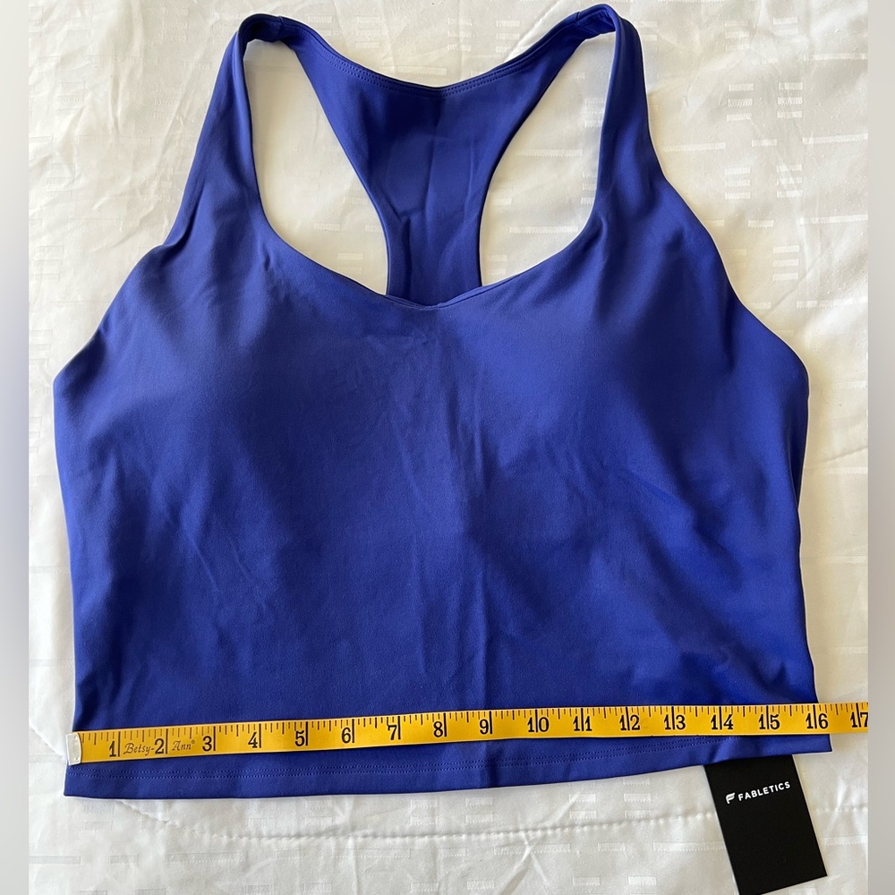 NEW - Fabletics Anywhere Built-In-Bra Tank in Nightfall Blue - Picture 3 of 13